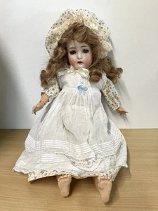 Bisque Vintage Doll 6 1/2 21 Inch Light Brown Hair Made In Germany Charity Sale - Picture 1 of 18