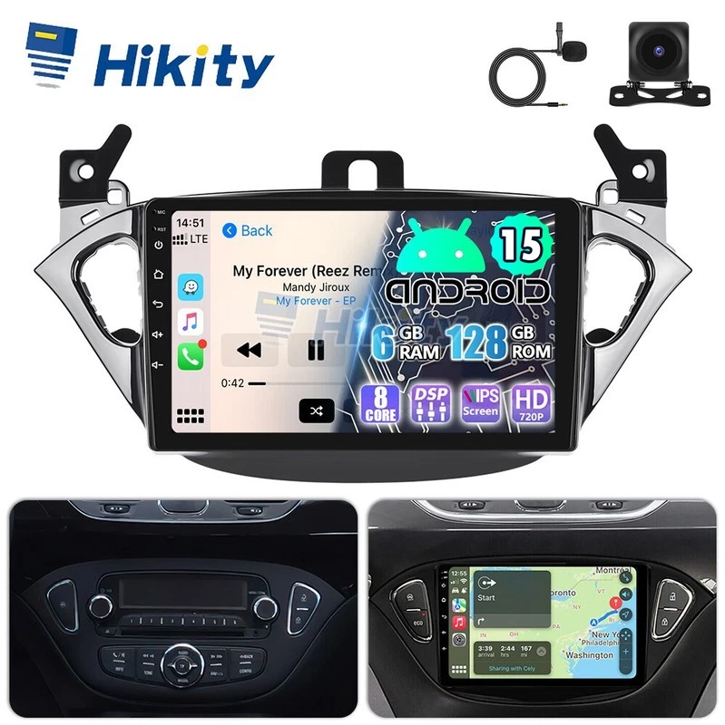 8Core 6+128G CarPlay Android 15 Autoradio Für Opel Corsa E Adam Navi WIFI DSP BT - Bild 1 von 4