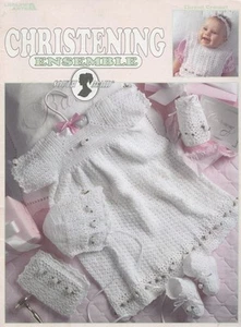 Leisure Arts Crochet Pattern Book 2882 Christening Ensemble - Gown & 8 pieces - Picture 1 of 3