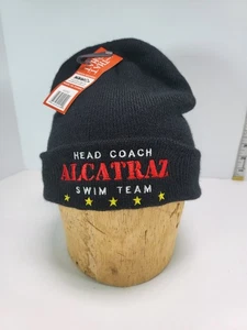 Neu mit Etikett Neuheit Beanie "Head Coach ALCATRAZ Swim Team SNC OS schwarz bestickter Druck - Bild 1 von 6