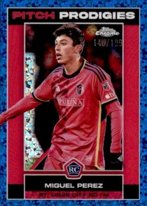 2023 Chrome MLS Pitch Prodigies Miguel Perez Blue Mini-Diamond Refractor #d/199 - Picture 1 of 2