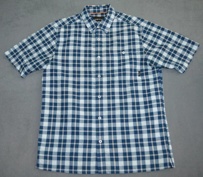 Orvis Men's Rock Point Short-Sleeved Camp Shirt Size Medium M Blue Plaid - Image 1 of 4