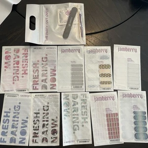 Jamberry Nail Wraps Full Sheets Lot 2 With 10 Sheets Plus File - Picture 1 of 6