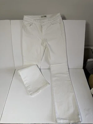 Pantalones de mezclilla blancos de pierna recta para mujer David Kahn Los Angels talla 4  Foto 1 de 4