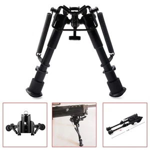 Hunting Bipod 6-9" Adjustable Spring Return Legs Rifle Bipods Sling Swivel Mount - Imagen 1 de 20