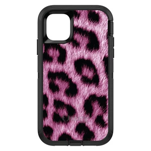 OtterBox Defender for iPhone / Samsung Galaxy - Pink Black Leopard Fur Skin - Picture 1 of 40