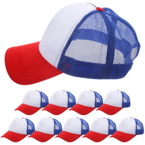 10pcs Sublimation Blank Hats Mesh Baseball Caps Heat Transfer Printing Hats for - Picture 1 of 12