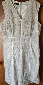 Vestido Vaina Lafayette 148 Nueva York Beige 16 Encaje Nuevo con Etiquetas $698 Boda Formal Fiesta - Imagen 1 de 4