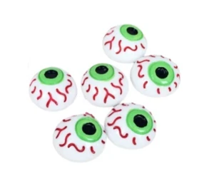 Palline oculari (6 pz) - Bottoni di Shelly - Abbellimenti Halloween - Rottami artigianali da cucire - Foto 1 di 2