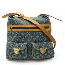 Auth LOUIS VUITTON M95048 Buggy GM Shoulder Bag Monogram Denim Leather Blue LV