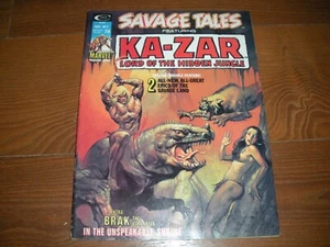 Savage Tales #7 Ka-zar 2 stories + Brak Mak Morn 7.0 1974 Boris Vallejo Cover - Picture 1 of 6