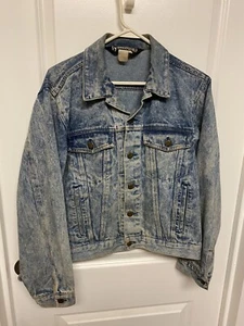Vintage 80s Expressions Men’s Light Wash Jean Jacket M - Picture 1 of 17