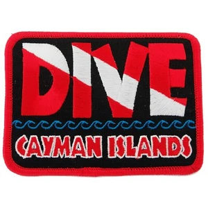 PARCHE BORDADO DE BUCEO ISLAS CAYMAN GRAN BANDERA DE HIERRO RECUERDO DE VIAJE - Imagen 1 de 1