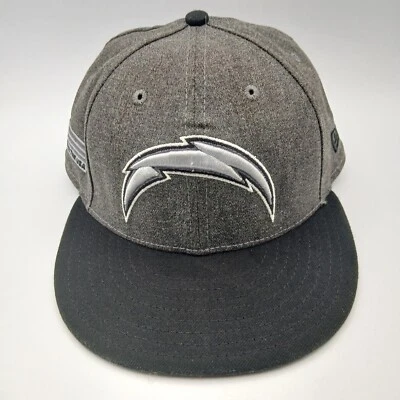 Los Angeles Chargers Hat Cap 59 Fifty Fitted Size 7 3/4 Gray Black US Flag Logo - Image 1 of 4