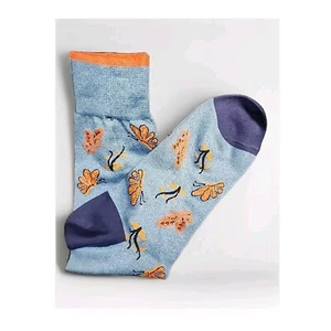 Dion 1967 Socks Mercerized Cotton Butterflies One Size Fits Most NWOT Retail $40 - Picture 1 of 6