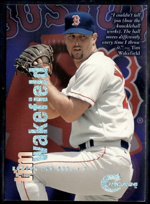1996 FLEER SKYBOX CIRCA RAVE FOIL PARALLEL #15 TIM WAKEFIELD RED SOX SP #114/150 - Image 1 of 2