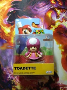 Jakks Pacific, Serie Super Mario, TOADETTE, 2.5", DIFÍCIL DE ENCONTRAR, Raro, Sin usar, en caja - Imagen 1 de 4