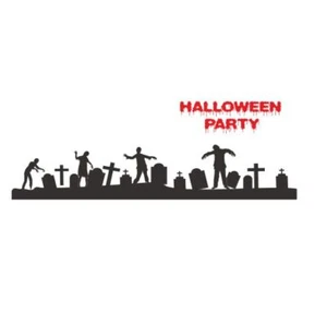 Pegatina Halloween Grusel Party 60x20cm Decoración para todas las superficies lisas. - Imagen 1 de 2
