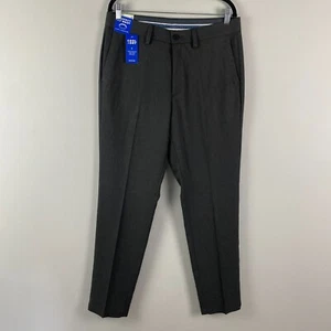 Haggar Cool 18 Performance Flex Slim Fit Pants Mens 34x32 Gray - Picture 1 of 8
