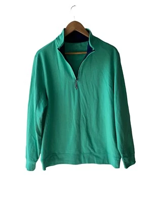 Sudadera Club Room Para Hombre Talla M Catalina Verde Polar Cuarto Cremallera Cuello Simulado Foto 1 de 4
