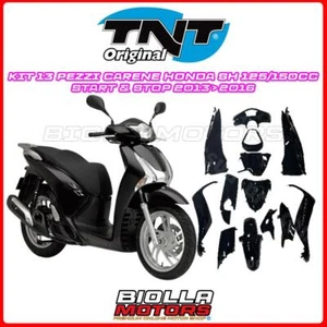 KIT CARENE HONDA SH 125I 150I 2013 2016 START AND STOP 13 PEZZI NERO LUCIDO 3673 - Foto 1 di 5