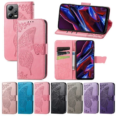 Butterfly Leather Case Wallet Flip Cover For Xiaomi Poco M2 M3 M4 Pro M5 M5S C3 - Image 1 of 4