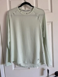 Adidas Golf Women's Aero Green Knit UV 50 Layer Long Sleeve Top Size-Small SCUFF - Picture 1 of 3