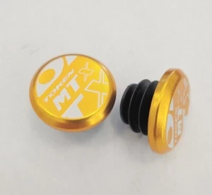 TOKEN TMX GOLD HANDLE BAR ENDS GRIP END BMX BAR PLUGS ALLOY S&M GT GOLD SE NEW - Picture 1 of 2