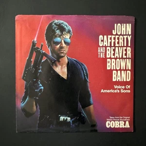 JOHN CAFFERTY AND THE BEAVER BROWN BAND Cobra Soundtrack Vinyl Record 45 Picture - Imagen 1 de 2