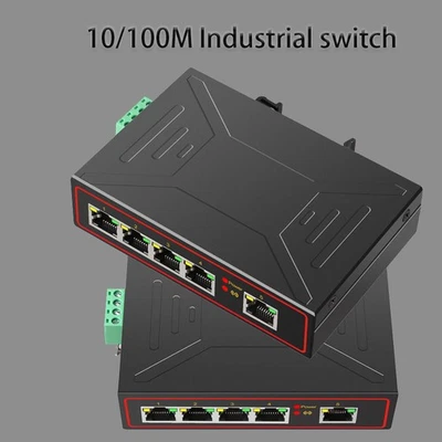 Fast Ethernet RJ45 Hub Industrial network switch 10/100mbps Splitter Adapter - Image 1 of 4