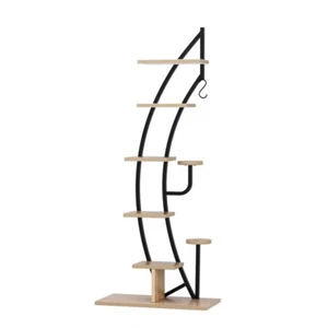 Artiss Plant Stand 6 Tier Metal Half Moon Shape Ladder Flower Pots Corner Shelf - Picture 1 of 5
