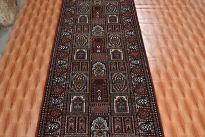 Wool Rust Color Area Rug 2.6x8 Rug Traditional Luxury Oriental Hand-Knotted - Image 1 of 4