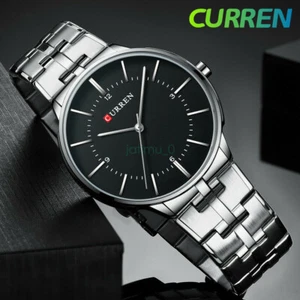 CURREN Men's Quartz Watches Luxury Brand Steel Wristwatch Male Business Watches - Picture 1 of 16