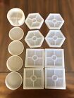 Silicone Resin Molds 8 Pcs Coaster Molds Square Octagon And Round Shapes