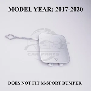Cubierta de gancho de remolque de parachoques trasero para BMW Serie 5 G30 Sedán SE 2017-2020 Glacier Silver A83 - Imagen 1 de 9