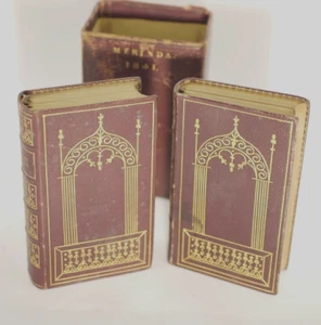 * Fine Bindings * Miniatures Common Prayer & Proper Lessons 2 Vols in Case 1839 - Imagen 1 de 10