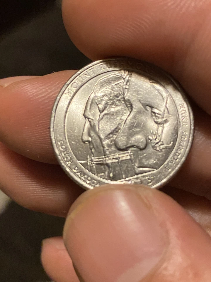 2013 p Mount Rushmore “Snot nose” Nose Candy Quarter - Image 1 of 4