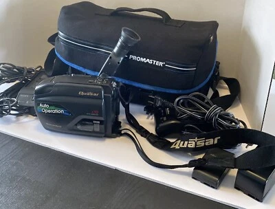 Vtg Quasar Palmcorder VM100 Compact VHS Camcorder Works With Accessories - Image 1 of 4