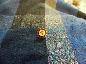 Antique Brotherhood Of Railroad Trainmen Screw Back Pin 1/2" Gold Plate Enamel - Picture 1 of 4