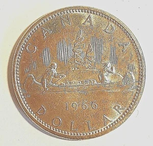 Kanadischer Silber 1 Dollar 1966 Voyageur - Bild 1 von 2