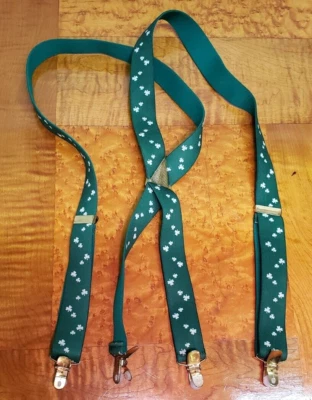 Tirantes irlandeses trébol verde día de San Patricio duende de Alemania Occidental de colección Foto 1 de 4