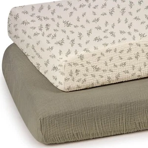 Baby Muslin Crib Sheets - Toddler Cotton Fitted Crib Sheets Neutral for Boys ... - Picture 1 of 9