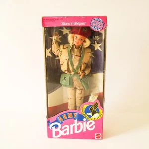 Vintage ARMY BARBIE DOLL in Box - Stars and Stripes 1992 Mattel 1990s - Picture 1 of 9