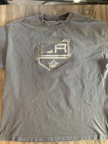 Grey Distressed Reebok Los Angeles Kings Anze Kopitar Shirt 2XL Cover