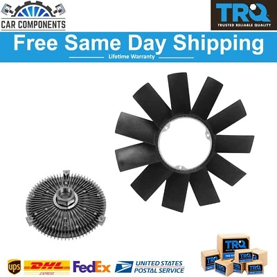TRQ New Radiator Fan Clutch & Blade Kit For 1987-2005 BMW 3 5 7 Series M3 M5 X5 - Image 1 of 4