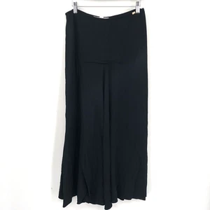 SONIA RYKIEL Maxi Skirt Flowy Godet Viscose Acetate Black Classic Side Zip 38 S - Picture 1 of 9