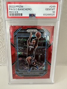 PSA 10 2022-23 Panini Prizm Red Ice Paolo Banchero Rookie RC #249 Magic GEM MINT