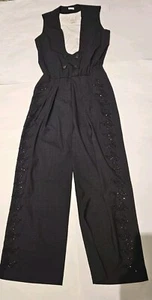 Brunello Cucinelli sz M wool blend grey jumpsuit romper overall sequin... - Picture 1 of 11