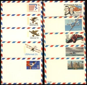 #UXC14 - #UXC23 10x AIRMAIL Postal Cards Stationery 11c to 33c Air Mail Mint - Picture 1 of 3