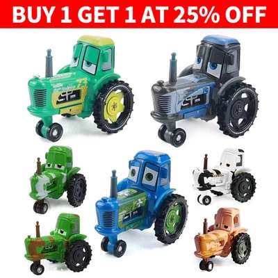 Disney Pixar Cars Firetruck Cow Tractor 1:55 fundido Frank modelo carro brinquedos presente - Imagem 1 de 4